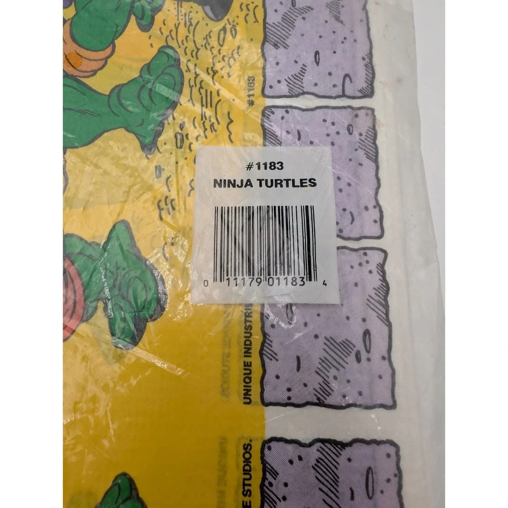 Vintage  Teenage Mutant Ninja Turtle Paper Table Cloth Sealed TMNT